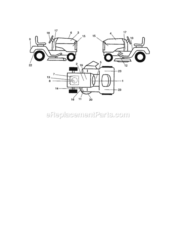 Page G Diagram and Parts List for  Craftsman Lawn Tractor