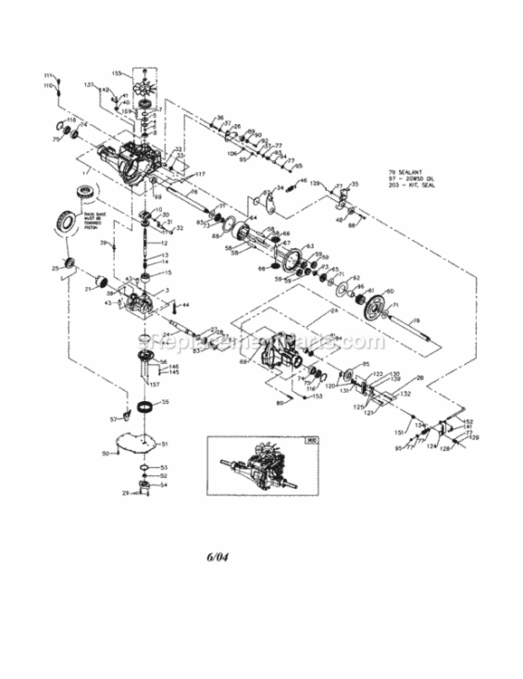 Page K Diagram and Parts List for  Craftsman Lawn Tractor