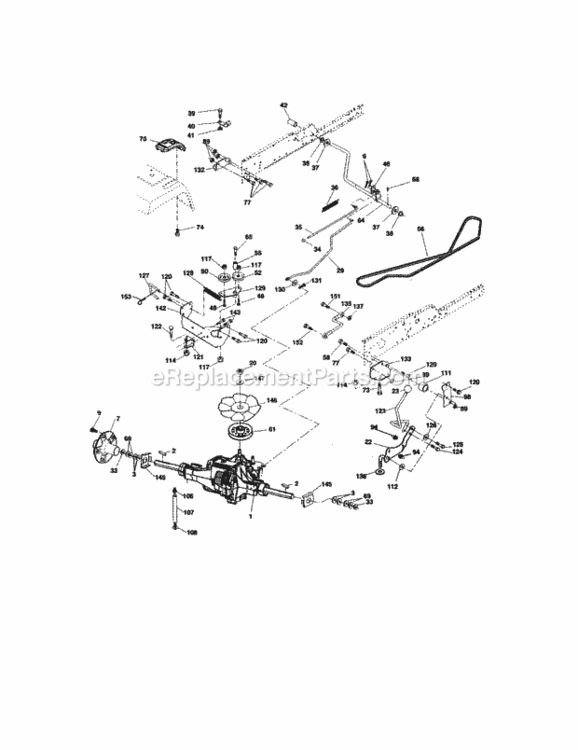 Page C Diagram and Parts List for  Craftsman Lawn Tractor