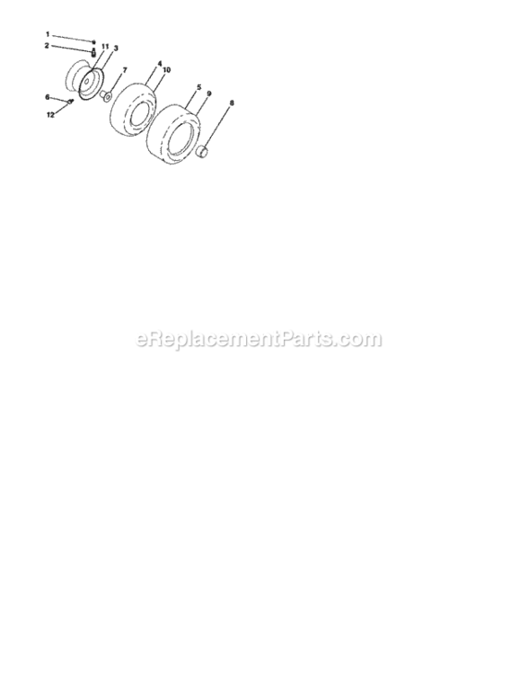 Page H Diagram and Parts List for  Craftsman Lawn Tractor