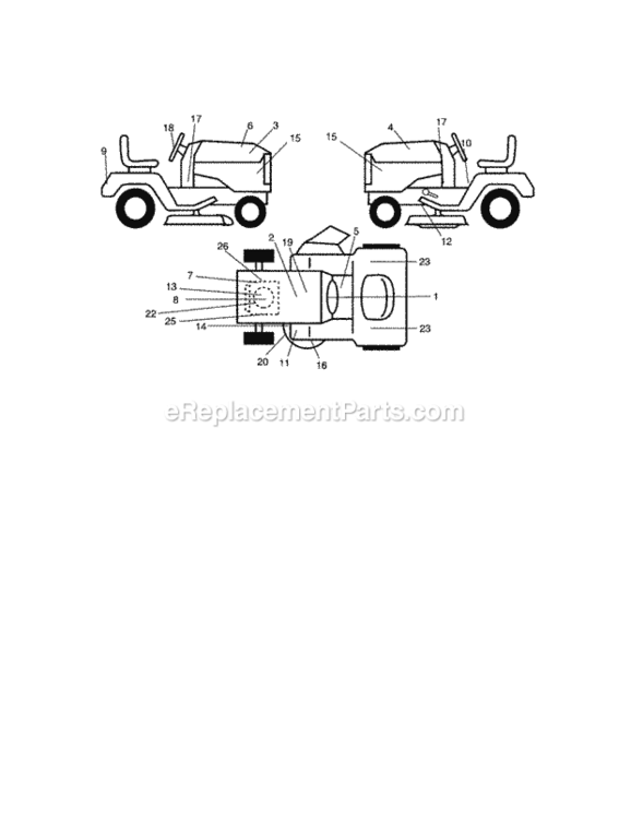 Page G Diagram and Parts List for  Craftsman Lawn Tractor