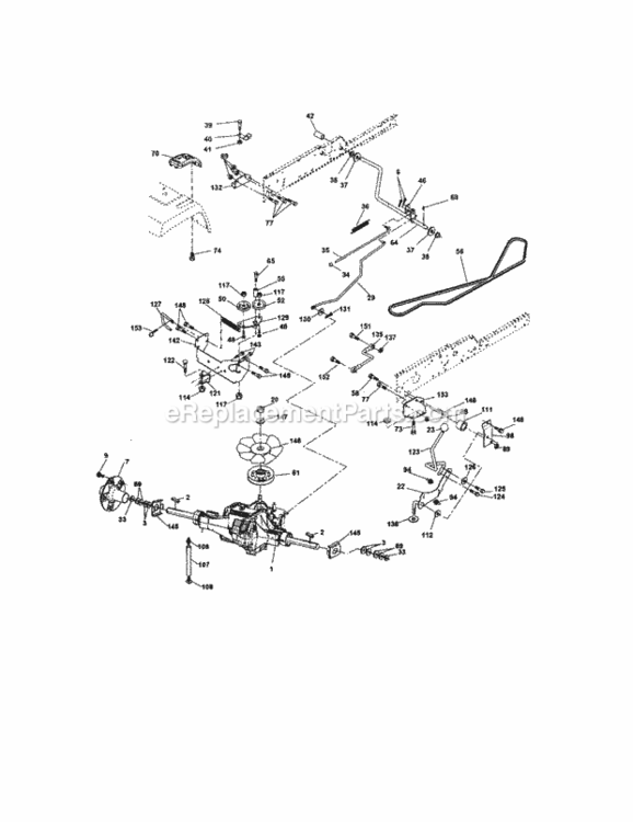Page C Diagram and Parts List for  Craftsman Lawn Tractor