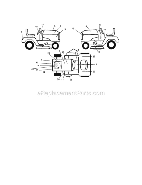 Page G Diagram and Parts List for  Craftsman Lawn Tractor