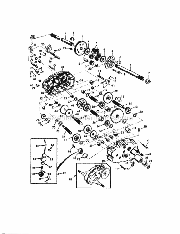 Page K Diagram and Parts List for  Craftsman Lawn Tractor