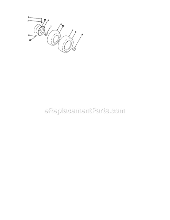 Page H Diagram and Parts List for  Craftsman Lawn Tractor