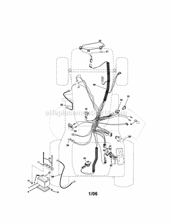 Page A Diagram and Parts List for  Craftsman Lawn Tractor