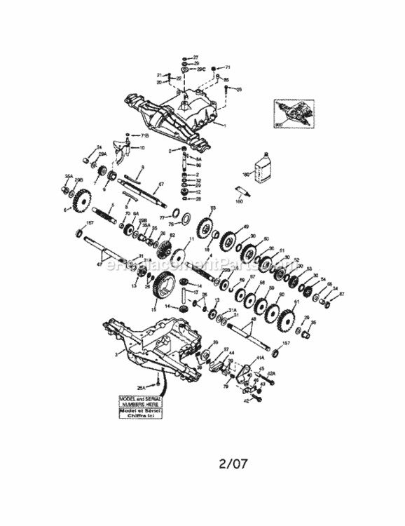 Page L Diagram and Parts List for  Craftsman Lawn Tractor