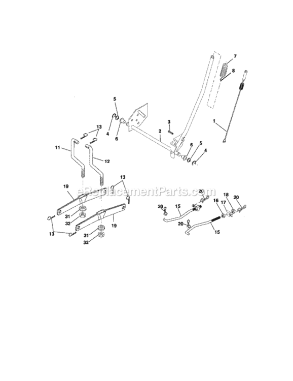 Page I Diagram and Parts List for  Craftsman Lawn Tractor