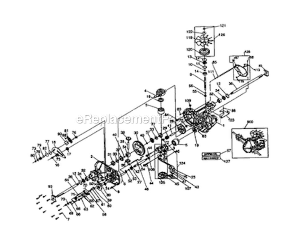 Page K Diagram and Parts List for  Craftsman Lawn Tractor