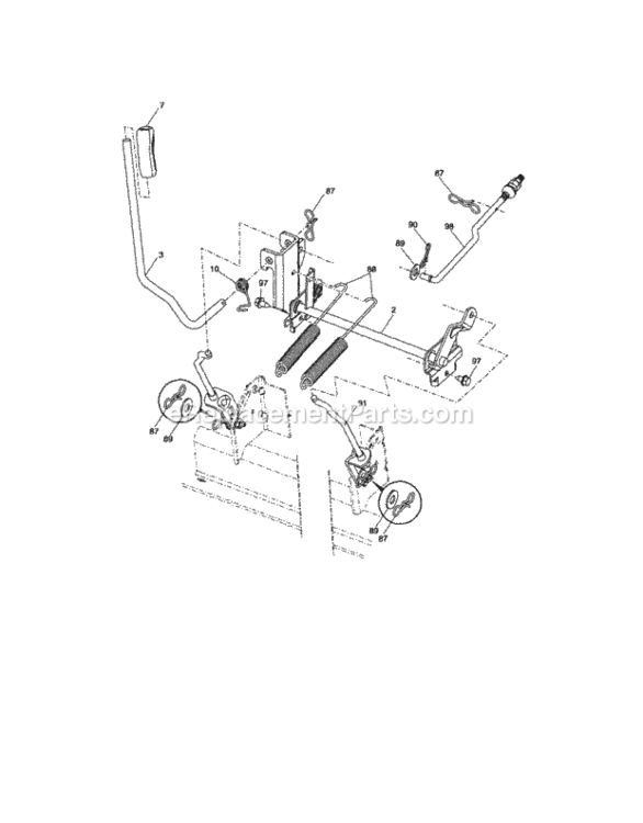 Page I Diagram and Parts List for  Craftsman Lawn Tractor