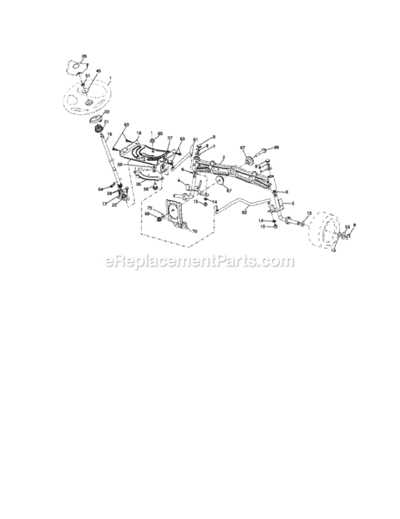 Page C Diagram and Parts List for  Craftsman Lawn Tractor