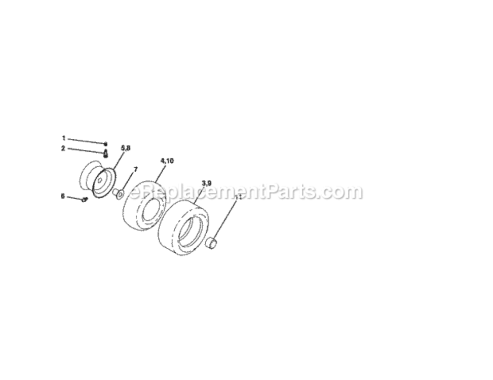 Page H Diagram and Parts List for  Craftsman Lawn Tractor