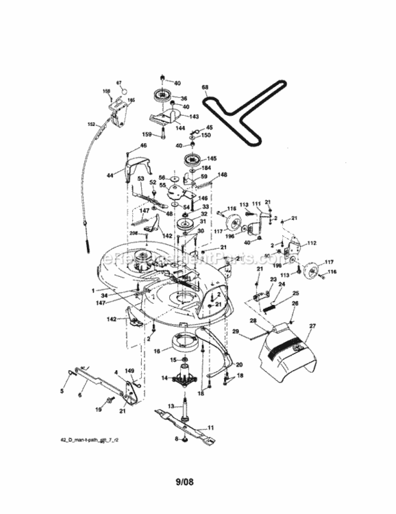 Page I Diagram and Parts List for  Craftsman Lawn Tractor