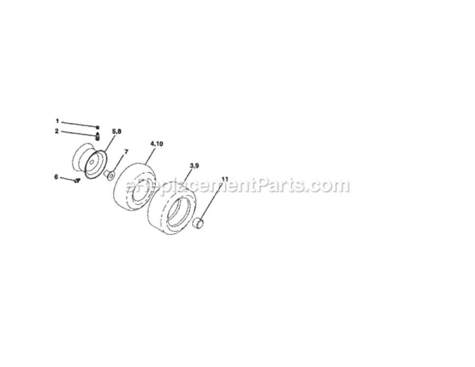Page H Diagram and Parts List for  Craftsman Lawn Tractor