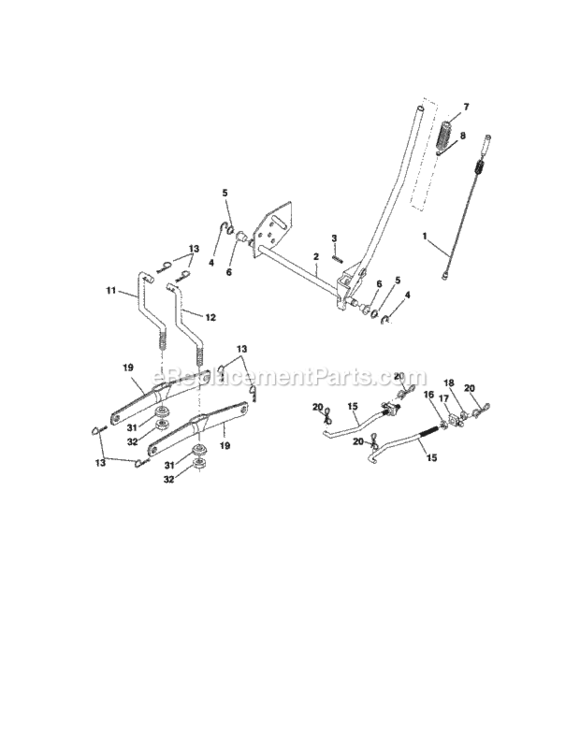 Page I Diagram and Parts List for  Craftsman Lawn Tractor