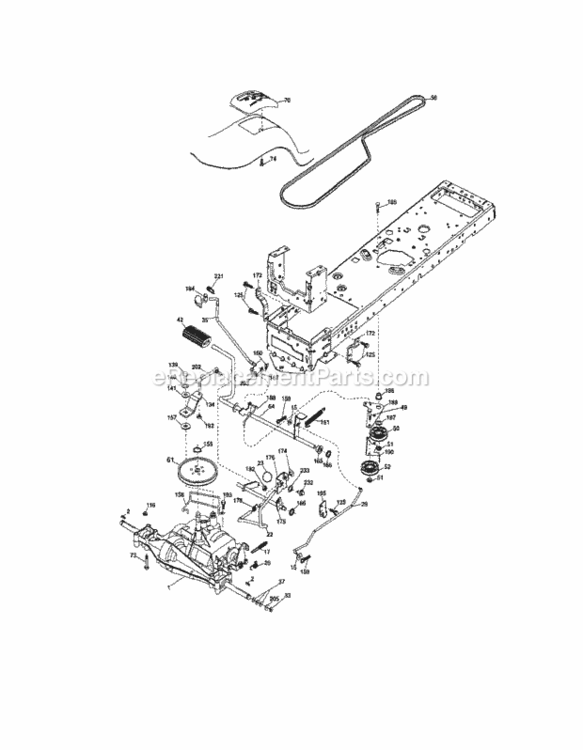 Page C Diagram and Parts List for  Craftsman Lawn Tractor