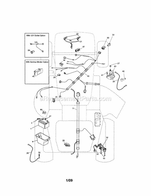 Page A Diagram and Parts List for  Craftsman Lawn Tractor
