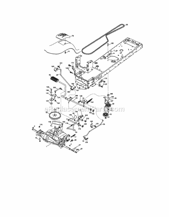 Page E Diagram and Parts List for  Craftsman Lawn Tractor