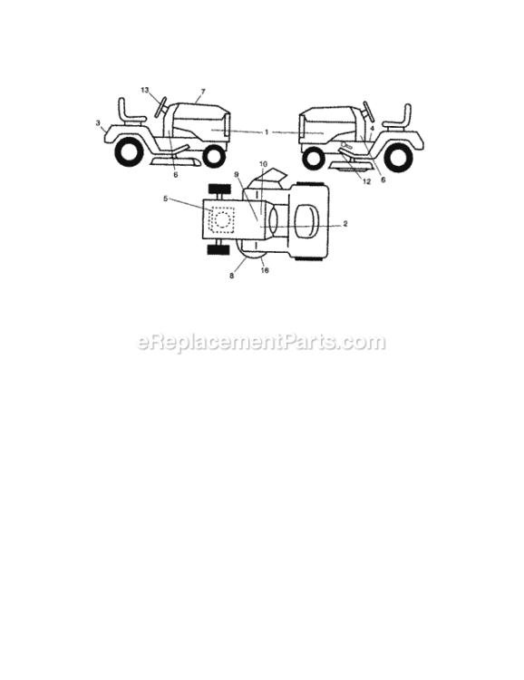 Page I Diagram and Parts List for  Craftsman Lawn Tractor