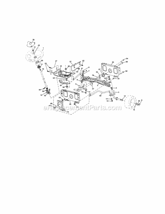 Page C Diagram and Parts List for  Craftsman Lawn Tractor