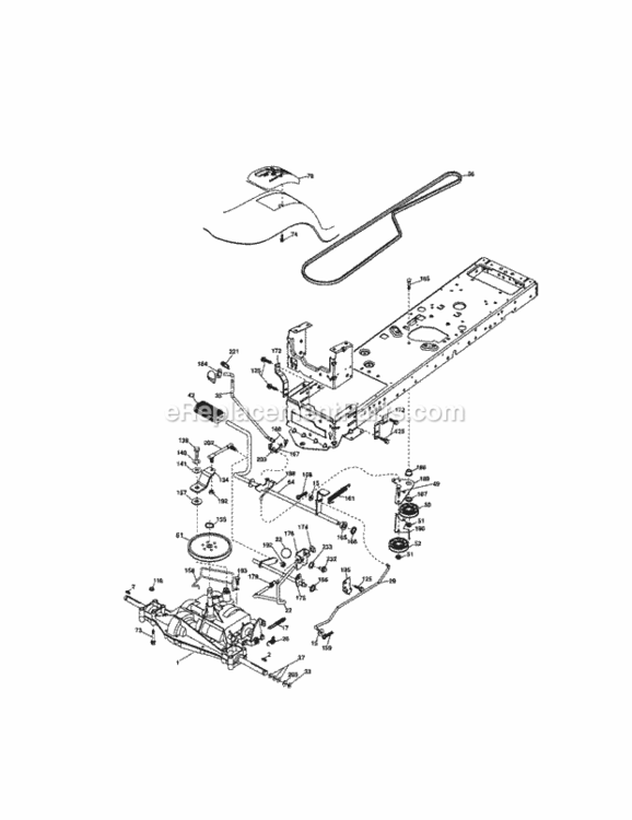 Page D Diagram and Parts List for  Craftsman Lawn Tractor