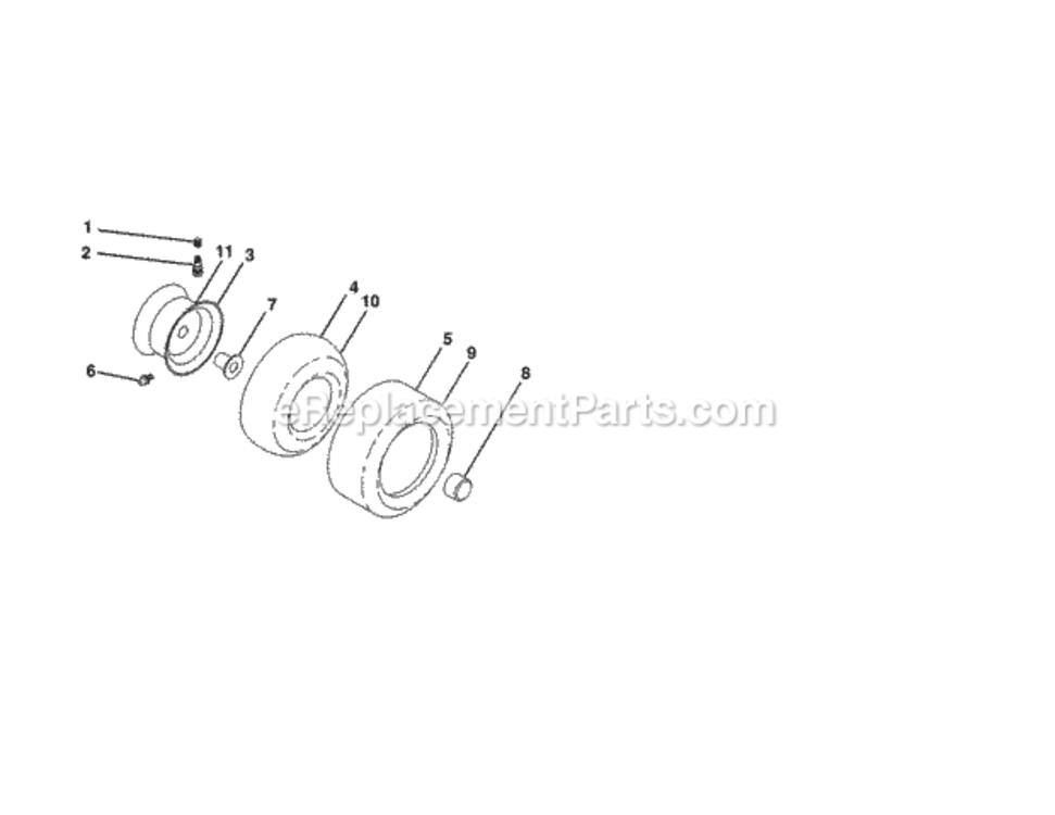Page J Diagram and Parts List for  Craftsman Lawn Tractor