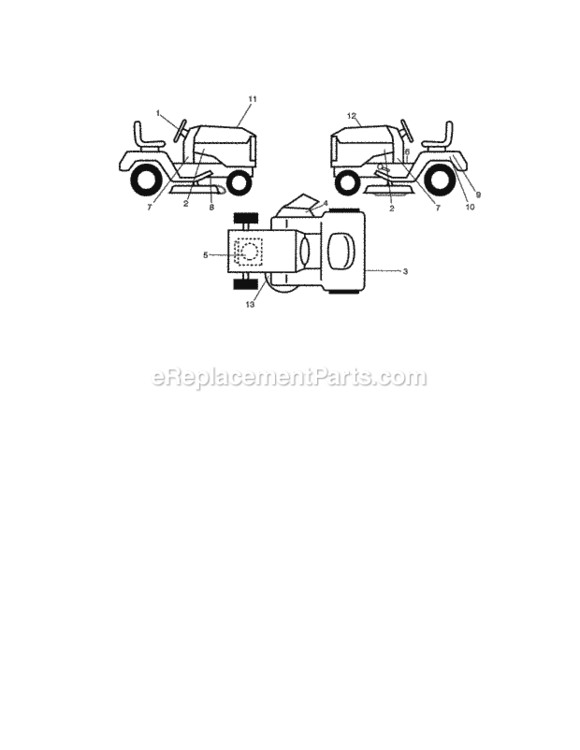 Page I Diagram and Parts List for  Craftsman Lawn Tractor