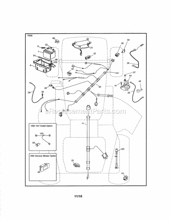 Page A Diagram and Parts List for  Craftsman Lawn Tractor