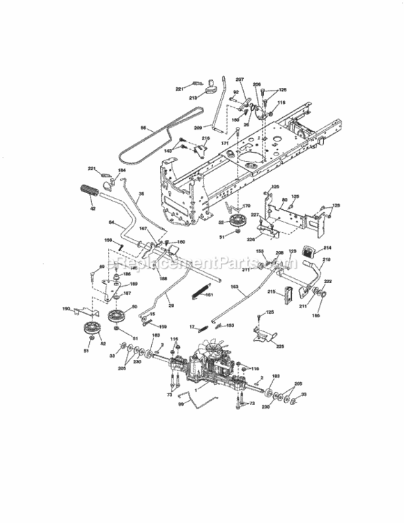 Page C Diagram and Parts List for  Craftsman Lawn Tractor