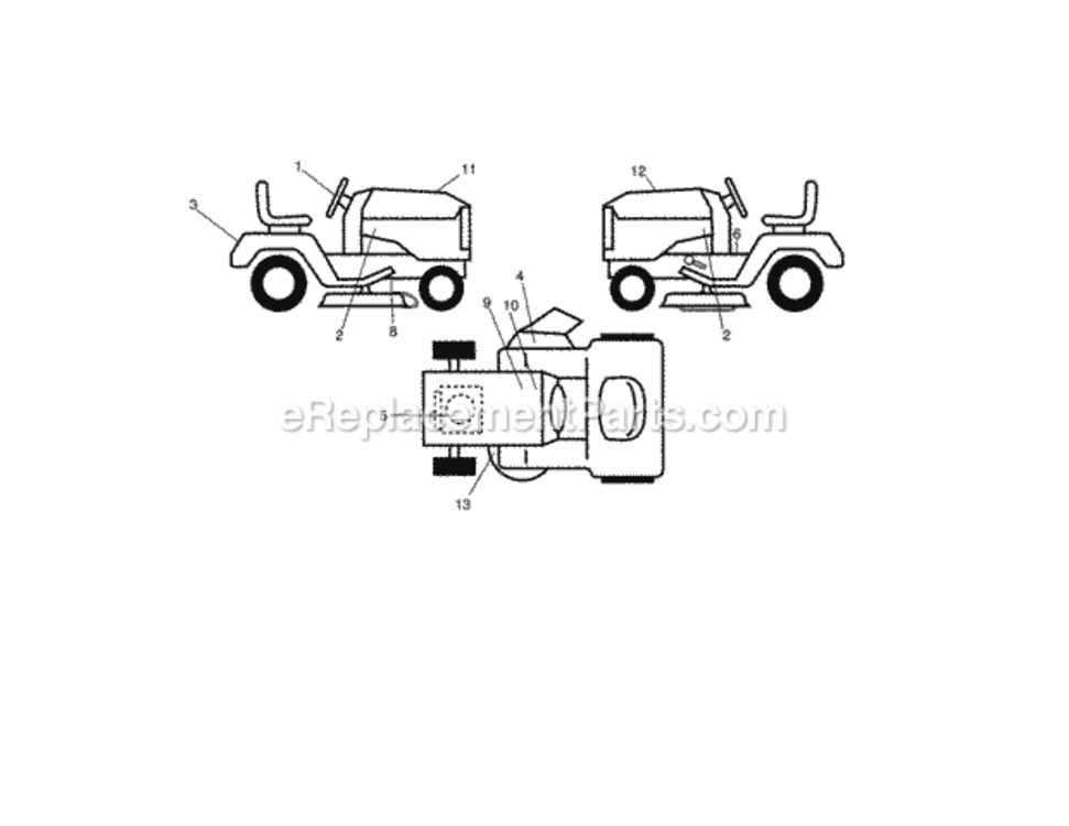 Page I Diagram and Parts List for  Craftsman Lawn Tractor