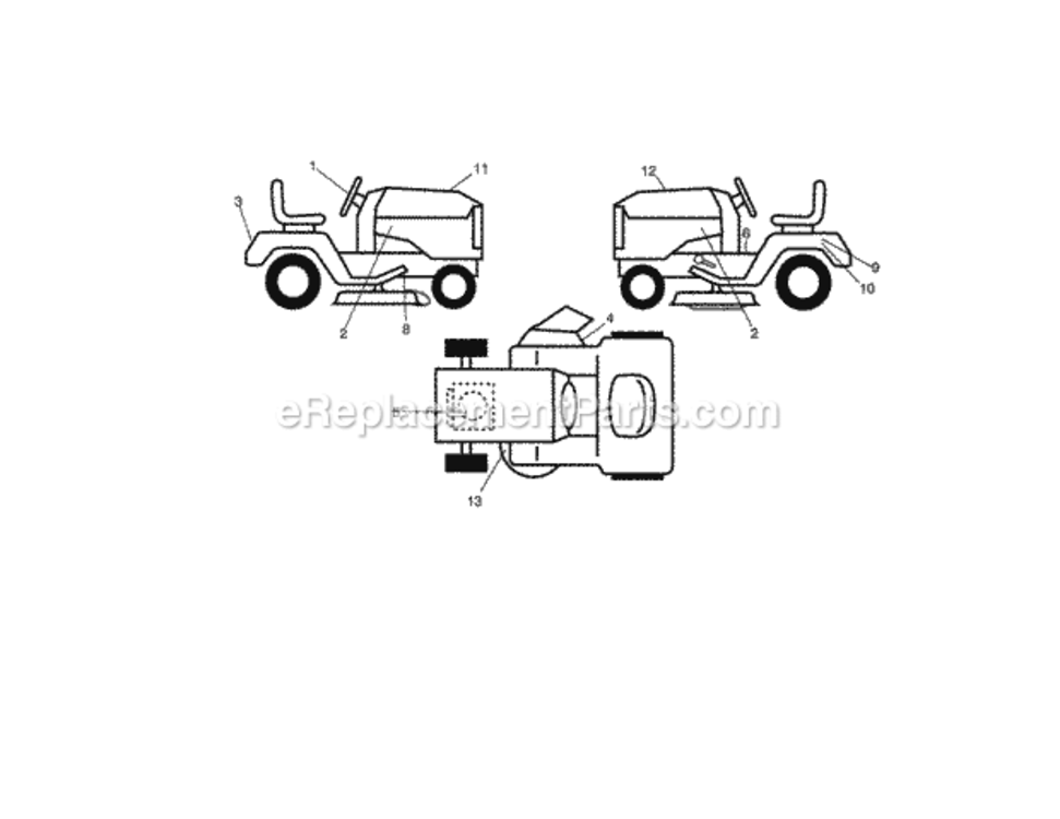 Page I Diagram and Parts List for  Craftsman Lawn Tractor