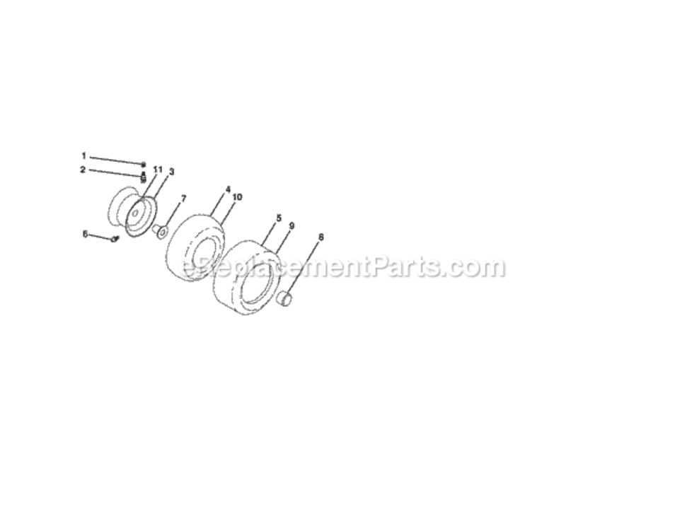 Page J Diagram and Parts List for  Craftsman Lawn Tractor