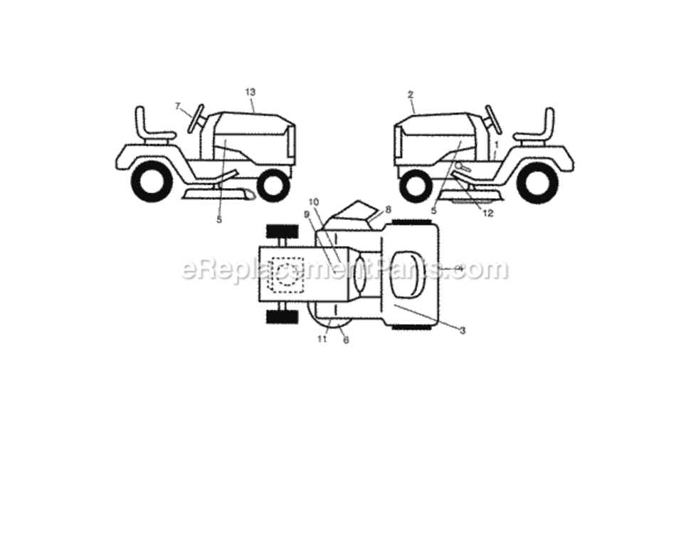 Page I Diagram and Parts List for  Craftsman Lawn Tractor
