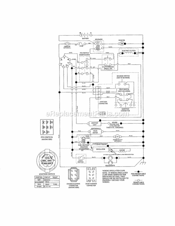Page K Diagram and Parts List for  Craftsman Lawn Tractor