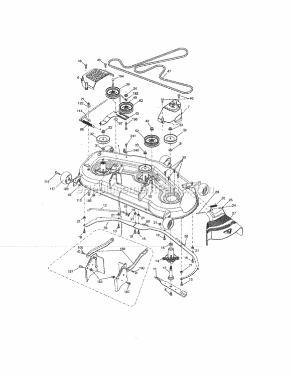 Page G Diagram and Parts List for  Craftsman Lawn Tractor