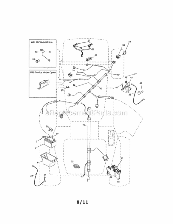 Page A Diagram and Parts List for  Craftsman Lawn Tractor