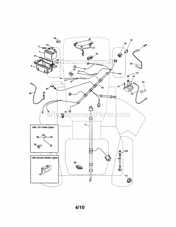 Page A Diagram and Parts List for  Craftsman Lawn Tractor
