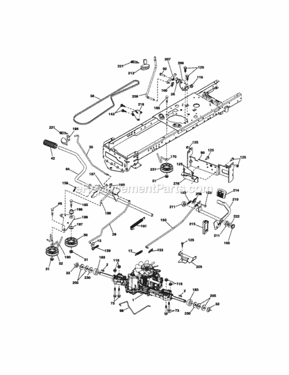 Page C Diagram and Parts List for  Craftsman Lawn Tractor