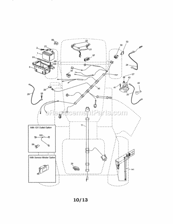 Page A Diagram and Parts List for  Craftsman Lawn Tractor