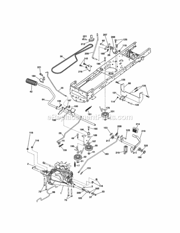 Page C Diagram and Parts List for  Craftsman Lawn Tractor