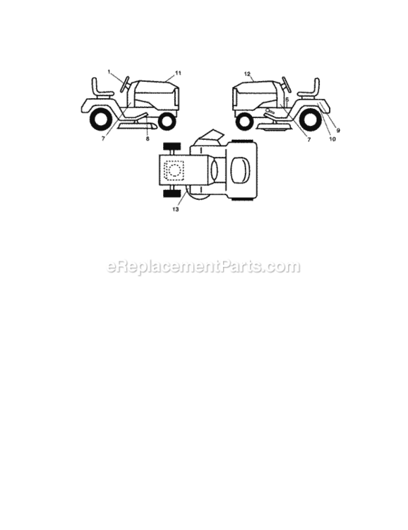Page F Diagram and Parts List for  Craftsman Lawn Tractor