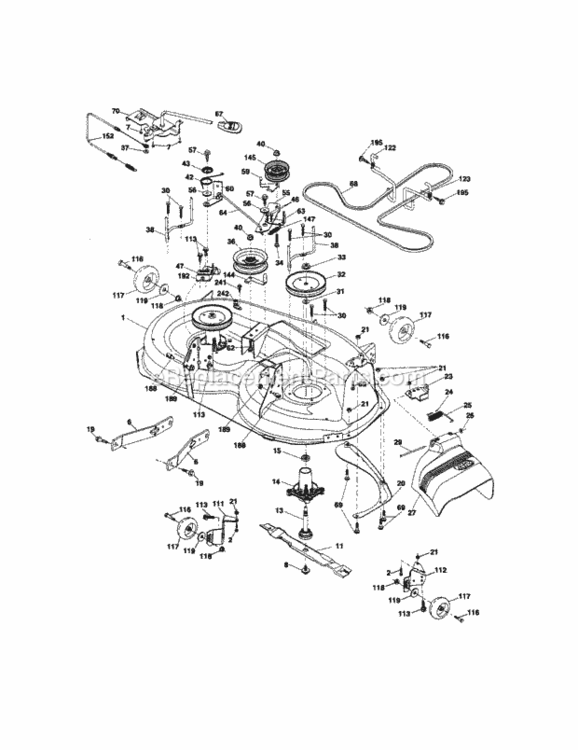Page I Diagram and Parts List for  Craftsman Lawn Tractor
