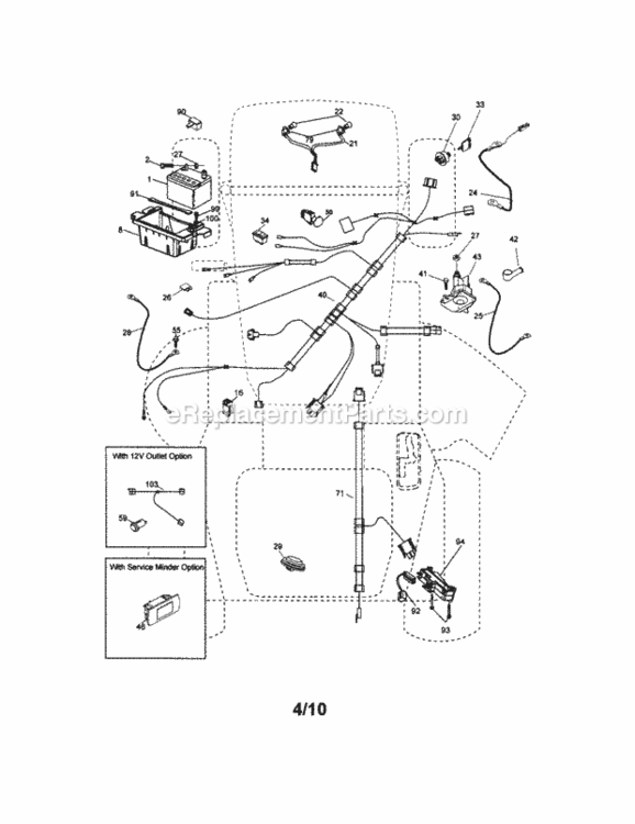 Page A Diagram and Parts List for  Craftsman Lawn Tractor