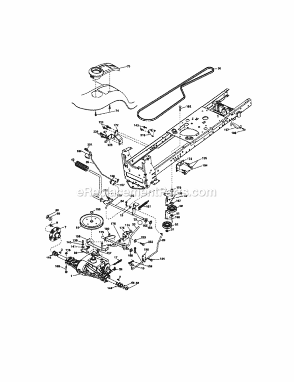 Page C Diagram and Parts List for  Craftsman Lawn Tractor