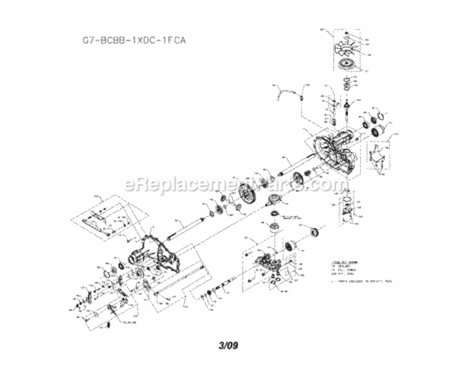 Page L Diagram and Parts List for  Craftsman Lawn Tractor