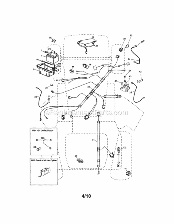 Page A Diagram and Parts List for  Craftsman Lawn Tractor
