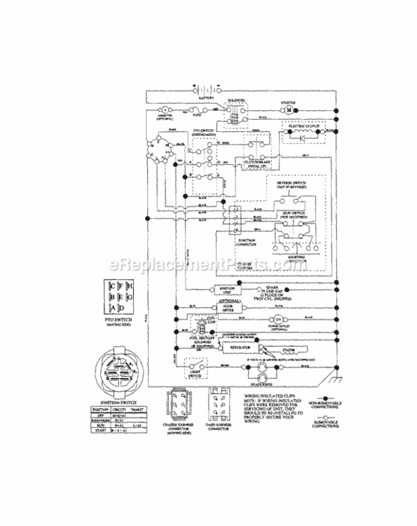 Page K Diagram and Parts List for  Craftsman Lawn Tractor
