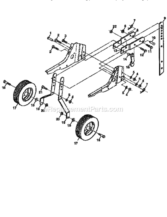 Page C Diagram and Parts List for  Craftsman Tiller