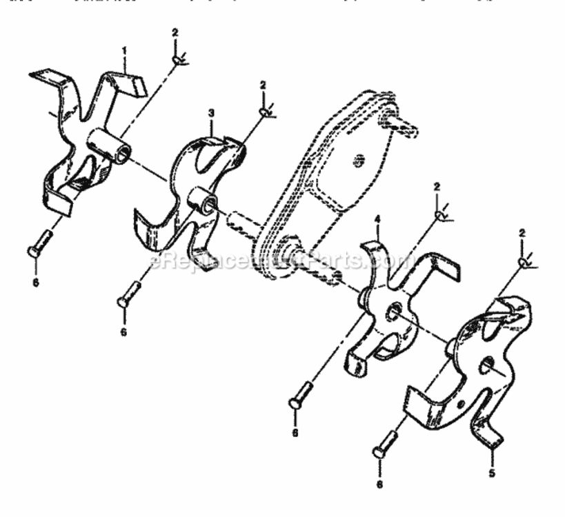Page D Diagram and Parts List for  Craftsman Tiller