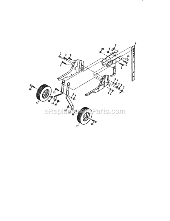 Page C Diagram and Parts List for  Craftsman Tiller